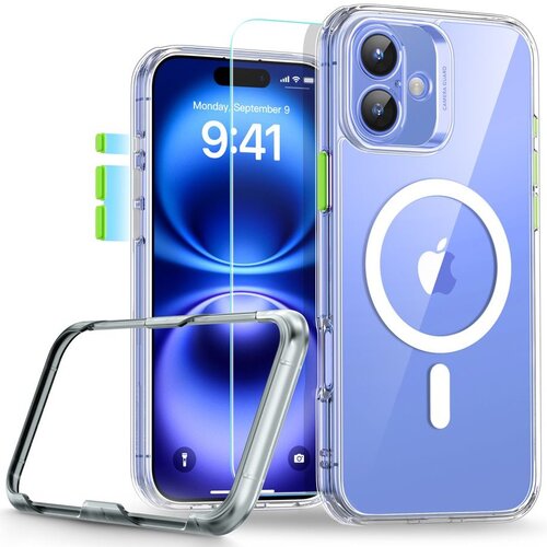 Etui ESR Classic Pro Set HaloLock MagSafe do Apple iPhone 16 Przezroczysty
