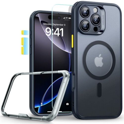 Etui ESR Classic Pro Set HaloLock MagSafe do Apple iPhone 16 Pro Czarny Matowy