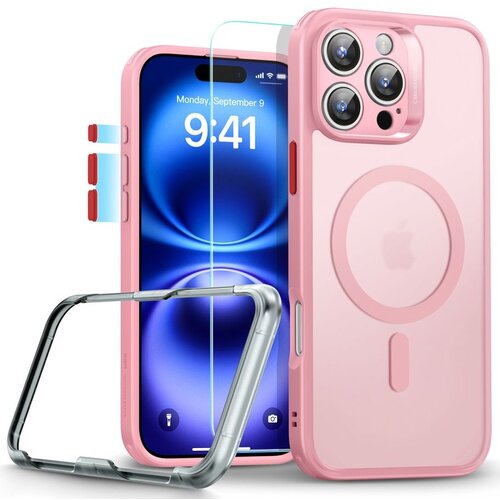 Etui ESR Classic Pro Set HaloLock MagSafe do Apple iPhone 16 Pro Max Różowy Matowy
