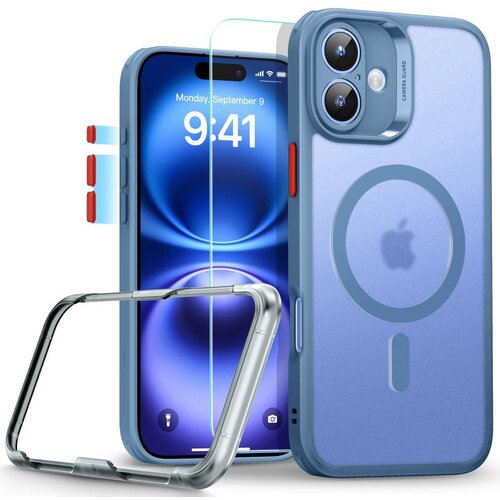 Etui ESR Classic Pro Set HaloLock MagSafe do Apple iPhone 16 Niebieski Matowy