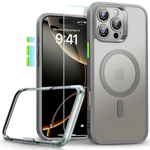 Etui ESR Classic Pro Set HaloLock MagSafe do Apple iPhone 16 Pro Szary Matowy