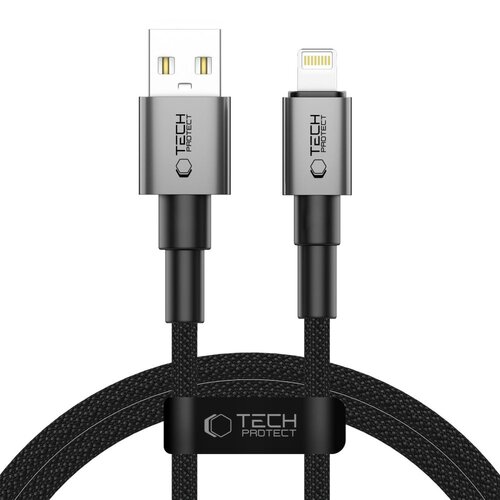 Kabel USB-A - Lightning TECH-PROTECT UltraBoost DNA 15W 1 m Szary