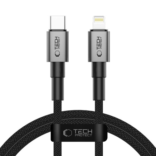 Kabel USB-C - Lightning TECH-PROTECT UltraBoost DNA PD27W/3A 1 m Szary