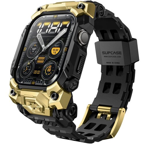 Pasek SUPCASE UB Ore do Apple Watch 10 (46 mm) Czarno-złoty
