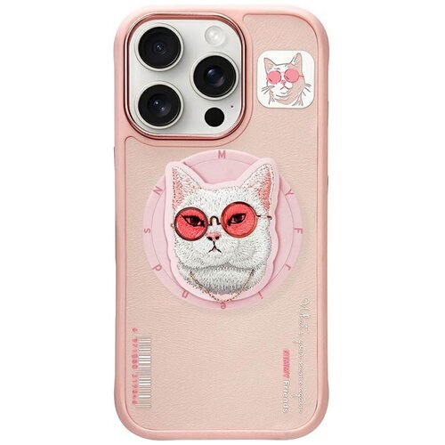 Etui NIMMY Glasses Cool Cat MagSafe do Apple iPhone 16 Pro Max Różowy