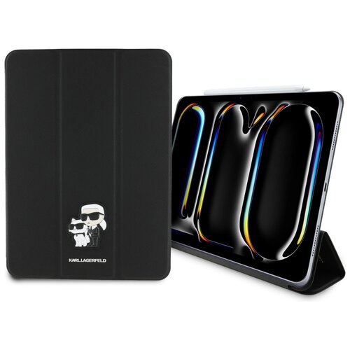 Etui na iPad Pro 11 cali KARL LAGERFELD Saffiano Magnetic Karl&Choupette Czarny