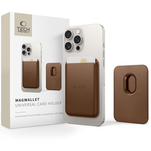 Etui TECH-PROTECT MagWallet MagSafe Brązowy