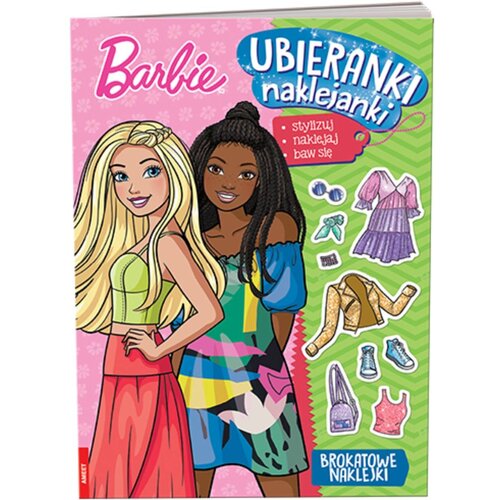 Książka z naklejkami Barbie Ubieranki (miękka okładka)