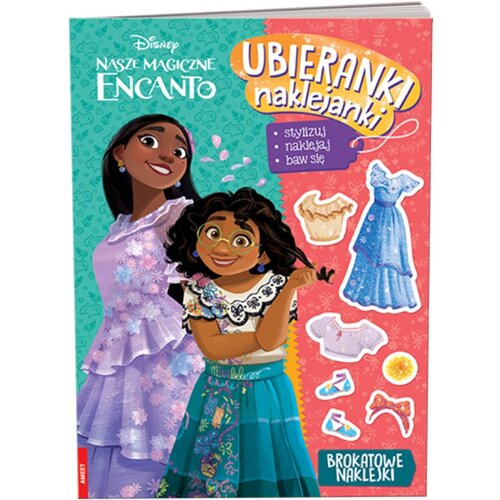 Książka z naklejkami Disney Encanto Ubieranki (miękka okładka)