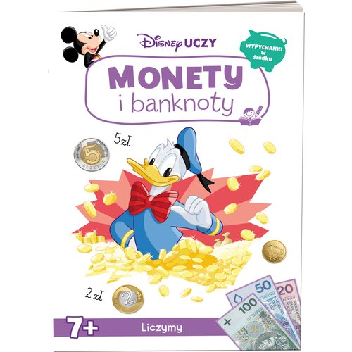 Książka z zadaniami Disney Uczy Miki Monety i banknoty (miękka okładka)