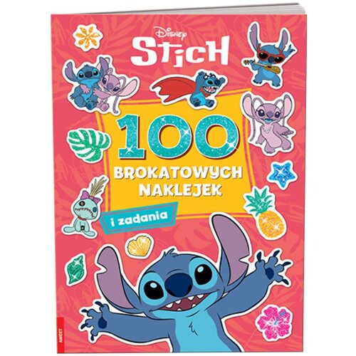 Książka z naklejkami Disney Stich 100 brokatowych (miękka okładka)