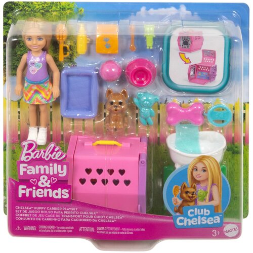 Lalka Barbie Chelsea Transporter dla pieska JDF89