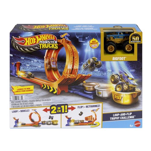Tor Hot Wheels Monster Trucks Bigfoot 50 rocznica JBX64