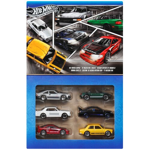 Zestaw pojazdów Hot Wheels Silver Series Streets of Japan JBY77 (6 szt.)