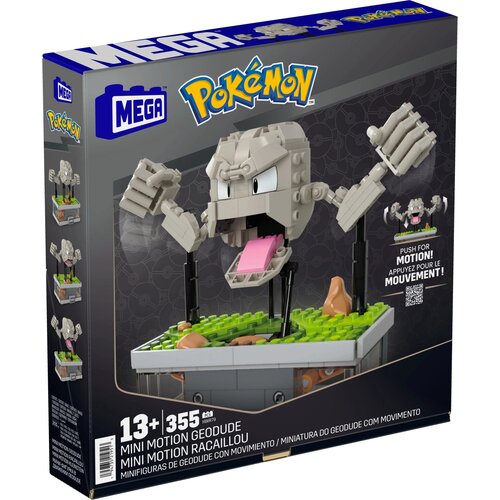 Klocki plastikowe MEGA Pokemon Mini Motion Geodude z ruchem HWR79