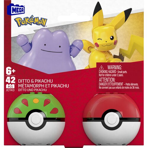 Klocki konstrukcyjne MEGA Pokemon Pikachu Ditto JCT43