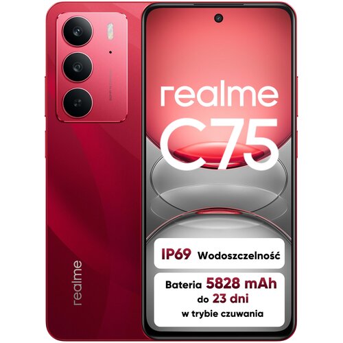 Smartfon REALME C75 8/256GB 6.72" 90 Hz Czerwony
