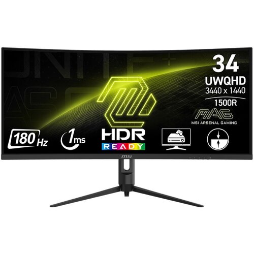 Monitor MSI Mag 342CQR E2 34" 3440x1440px 180Hz 1 ms [MPRT] Curved
