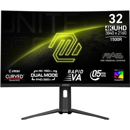 Monitor MSI Mag 321CUPDF 31.5" 3840x2160px 160Hz 0.5 ms [GTG] Curved