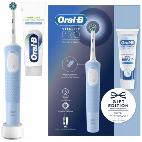 Szczoteczka rotacyjna ORAL-B Vitality Pro Protect X Clean D103 Gift Edition Niebieski