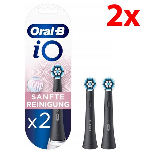 Oryginalna końcówka szczoteczki ORAL-B iO Gentle Care (2 szt.) (Delikatna pielęgnacja) Czarny