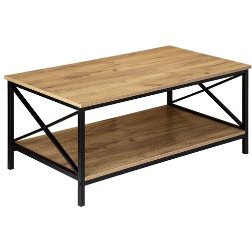 Stolik kawowy LOFTINSPIRED Herning Craft 100 Prostokątny Craft + czarny