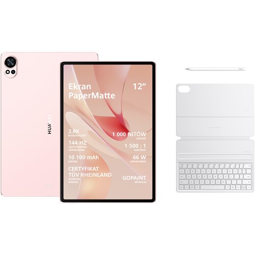 Tablet HUAWEI MatePad 12X 12" 12/256 GB Wi-Fi Różowy + Rysik + Klawiatura
