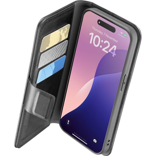 Etui CELLULARLINE Book Agenda do Apple iPhone 16e Czarny