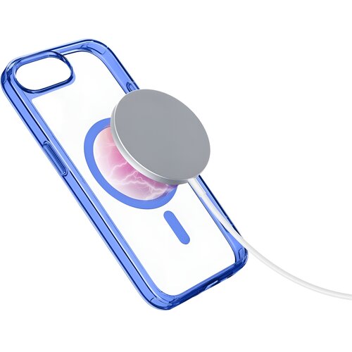 Etui CELLULARLINE Iconic MagSafe do Apple iPhone 16e Przezroczysto-niebieski