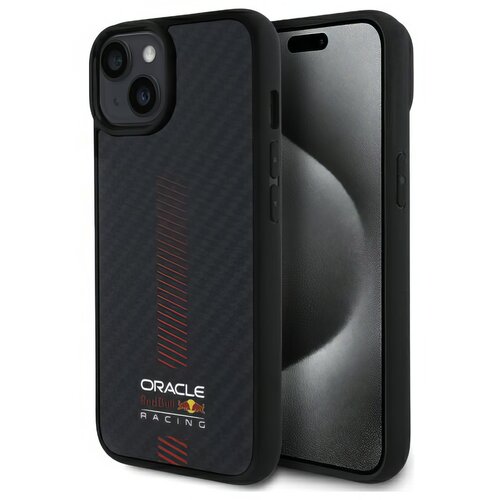 Etui RED BULL Carbon Fiber Power Bar MagSafe do Apple iPhone 14 Czarny