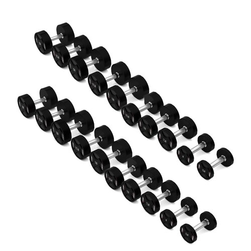 Zestaw hantli HMS HPC Set 17-66-220 (2x2.5/2x5/2x7.5/2x10/2x12.5/2x15/2x17.5/2x20/2x22.5/2x25 kg)
