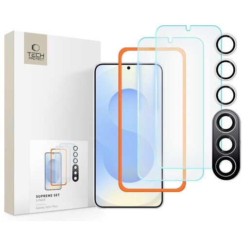 Szkło hartowane TECH-PROTECT Supreme Set do Samsung Galaxy S25+
