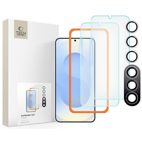 Szkło hartowane TECH-PROTECT Supreme Set do Samsung Galaxy S25