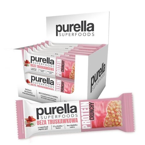 Baton proteinowy PURELLA Superfoods Truskawkowy (15 x 45 g)