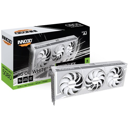 Karta graficzna INNO3D GeForce RTX 5080 X3 OC White 16GB DLSS 4