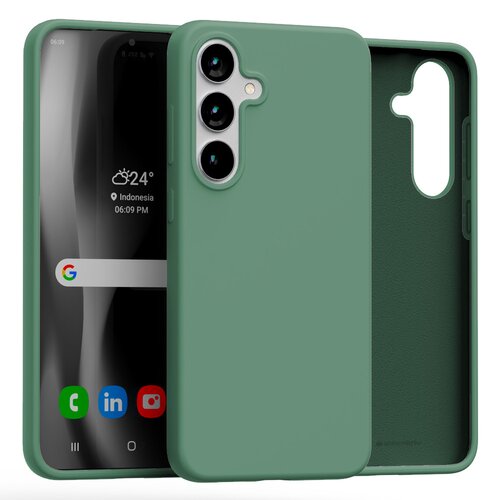 Etui MERCURY Silicone do Samsung Galaxy S25+ Zielony