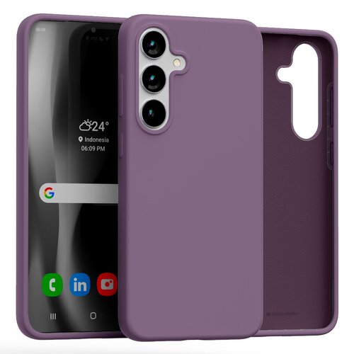 Etui MERCURY Silicone do Samsung Galaxy S25+ Fioletowy