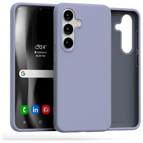 Etui MERCURY Silicone do Samsung Galaxy S25 Lawendowy