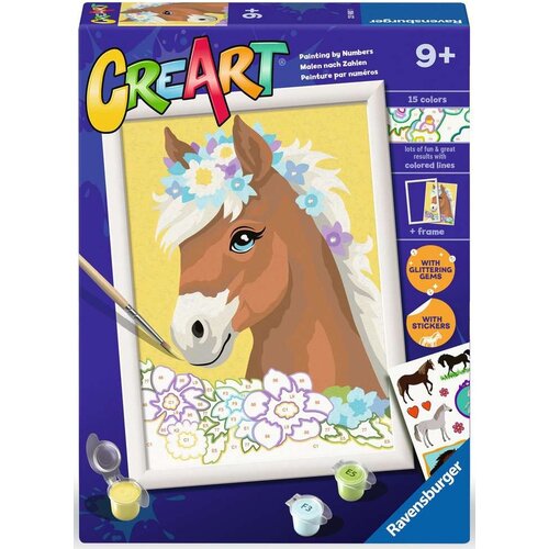 Malowanie po numerach RAVENSBURGER CreArt Koń z kwiatami 23980