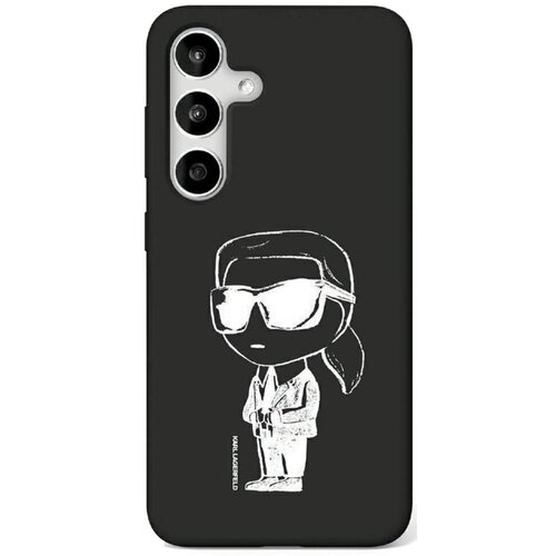 Etui KARL LAGERFELD Silicone Graffiti Ikonik Printed Logo MagSafe do Samsung Galaxy S25 Czarny