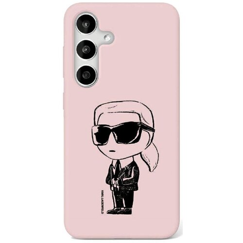 Etui KARL LAGERFELD Silicone Graffiti Ikonik Printed Logo MagSafe do Samsung Galaxy S25 Różowy