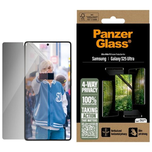 Szkło prywatyzujące PANZERGLASS Eco Matrix Ultra-Wide Fit do Samsung Galaxy S25 Ultra
