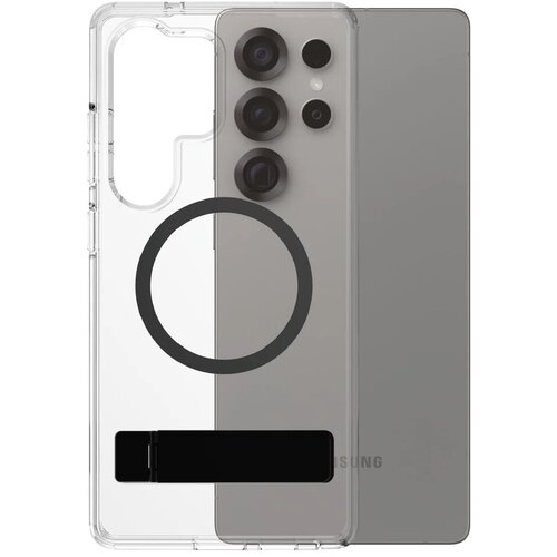 Etui PANZERGLASS Care Feature Kickstand & Qi do Samsung Galaxy S25 Ultra Przezroczysto-czarny