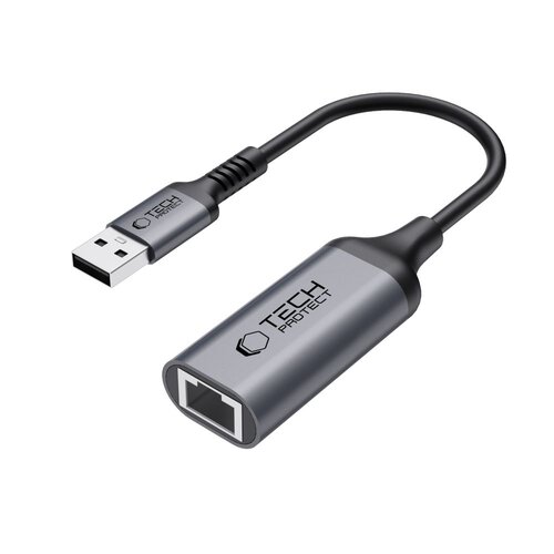 Adapter TECH-PROTECT UltraBoost 1000 Mbps Czarny