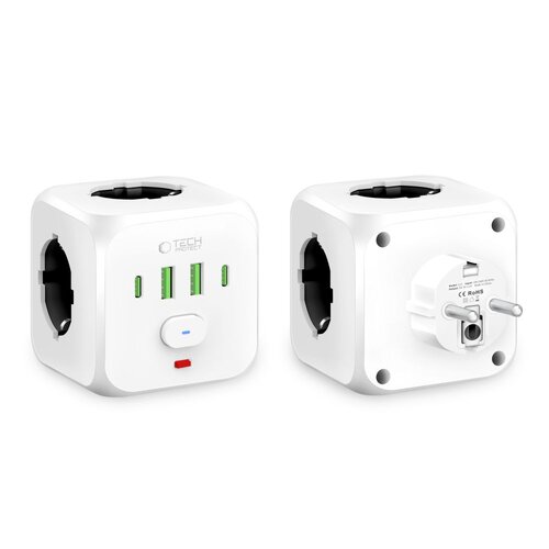 Rozgałęziacz TECH-PROTECT PCL3X4 Biały
