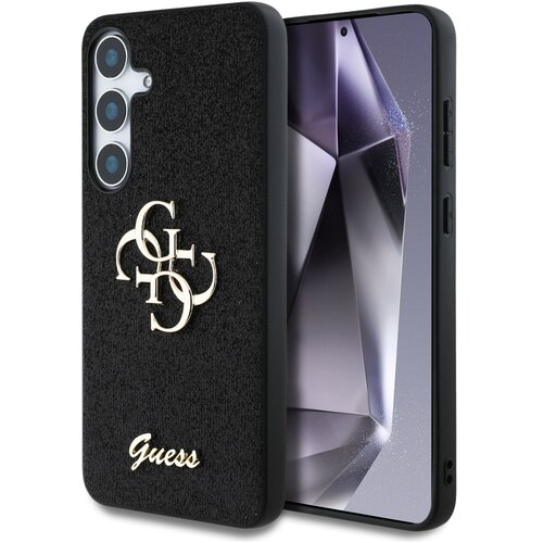 Etui GUESS Fixed Glitter Big 4G Metal Logo do Samsung Galaxy S25+ Czarny
