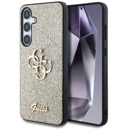 Etui GUESS Fixed Glitter Big 4G Metal Logo do Samsung Galaxy S25+ Złoty