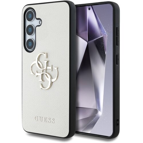 Etui GUESS Grained Big 4G Logo Small Classic Logo do Samsung Galaxy S25 Beżowy