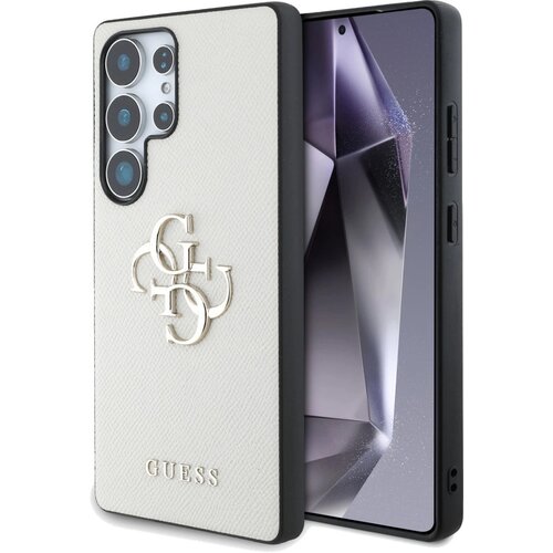 Etui GUESS Grained Big 4G Logo Small Classic Logo do Samsung Galaxy S25 Ultra Beżowy