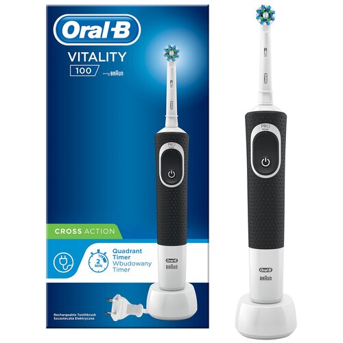 Szczoteczka rotacyjna ORAL-B Vitality 100 Cross Action Czarny